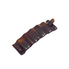 3 Inch French Crinkled Tortoise Shell Hair Clip Metal-Free Acetate Barrette