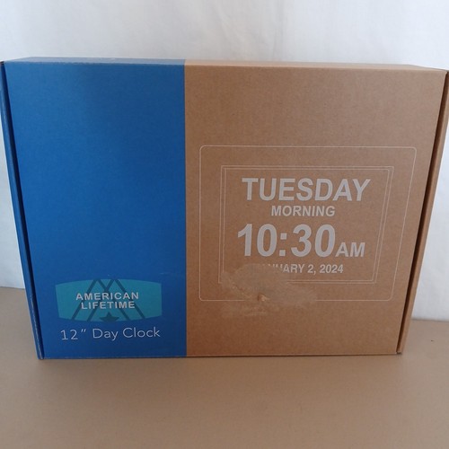 American lifetime newest version day clock extra large 12 vision