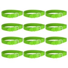 Baseball Belt Softball Belt Fit for Youth- (12 Pack, Fluorescent Green)
