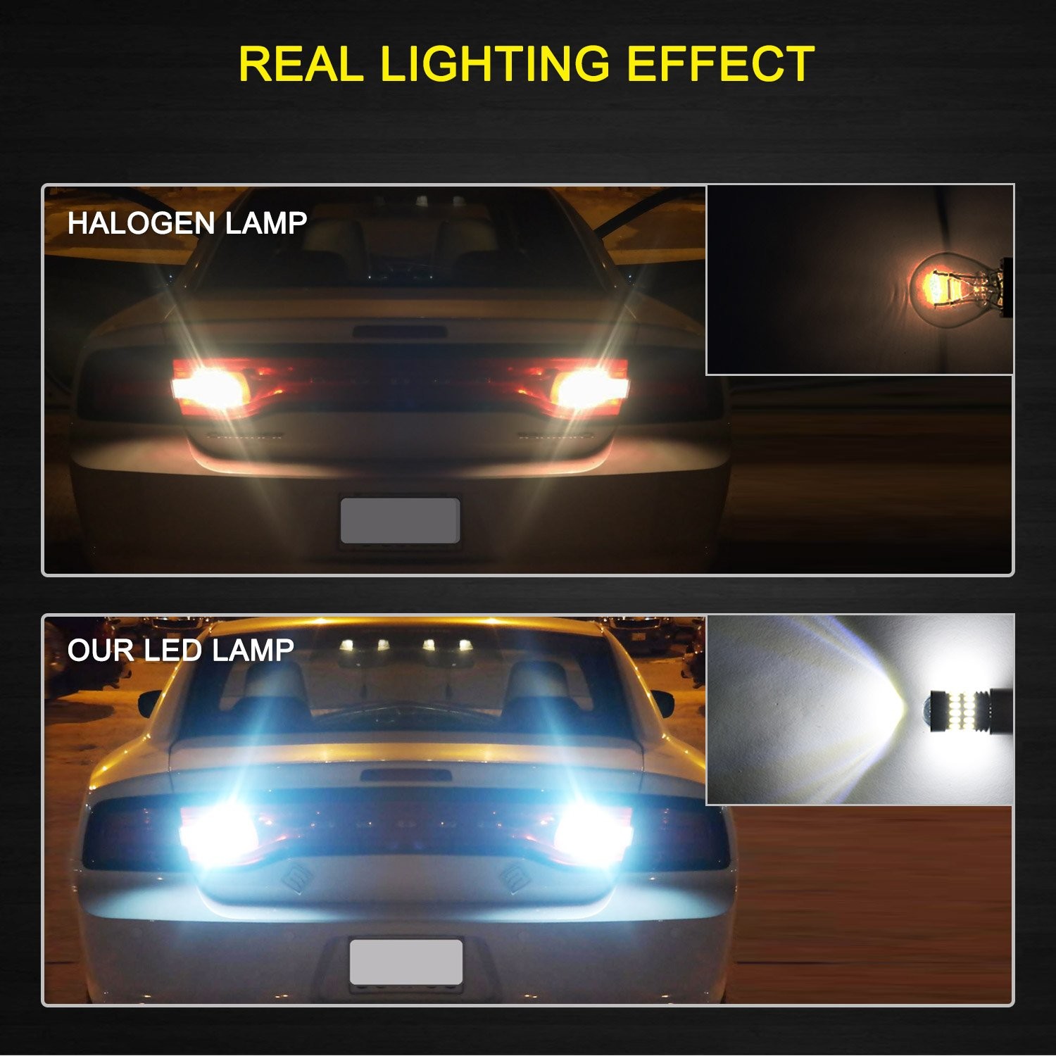 2X 3157 3156 4157 3047 Tail Brake Bulbs Stop Backup Reverse LED Light 48H