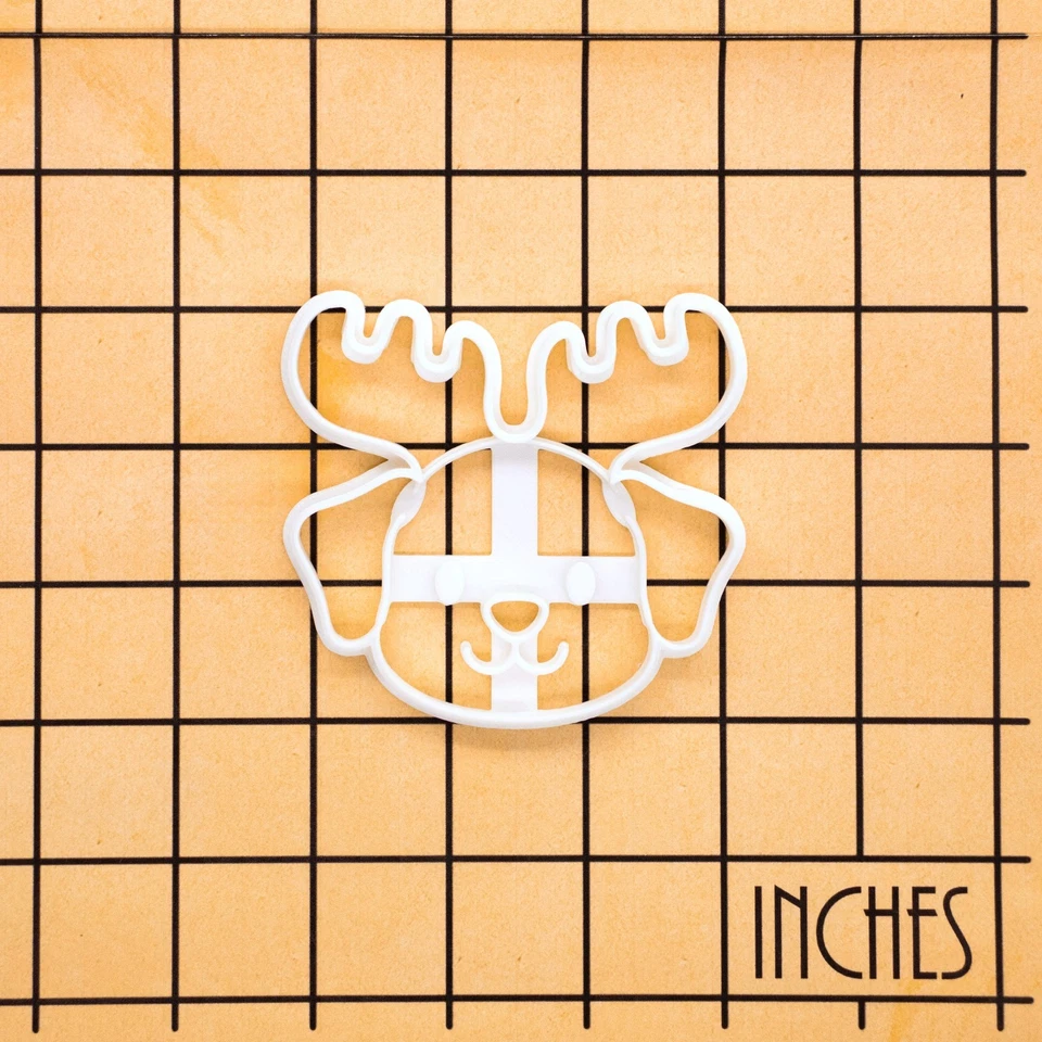 Cortador de galletas de reno cachorro - Navidad perro golosinas de vacaciones astas caninas para mascotas Foto 3 de 4