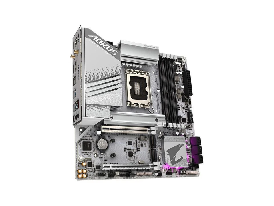 GIGABYTE Z790M AORUS ELITE AX ICE M-ATX Motherboard LGA 1700 DDR5 Desktop GAMING - Image 3 of 4