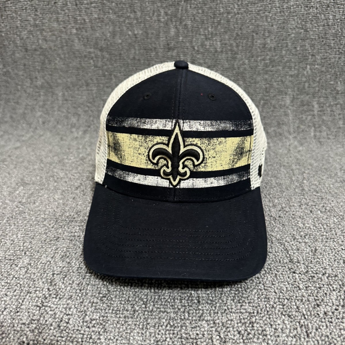 '47 Brand New Orleans Saints Retro Trucker Snapback Black OSFA NFL Mesh Back Hat