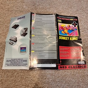 POSTER Nintendo NES Classics Game Boy Advance Promo Insert Donkey Kong VIP 24-7