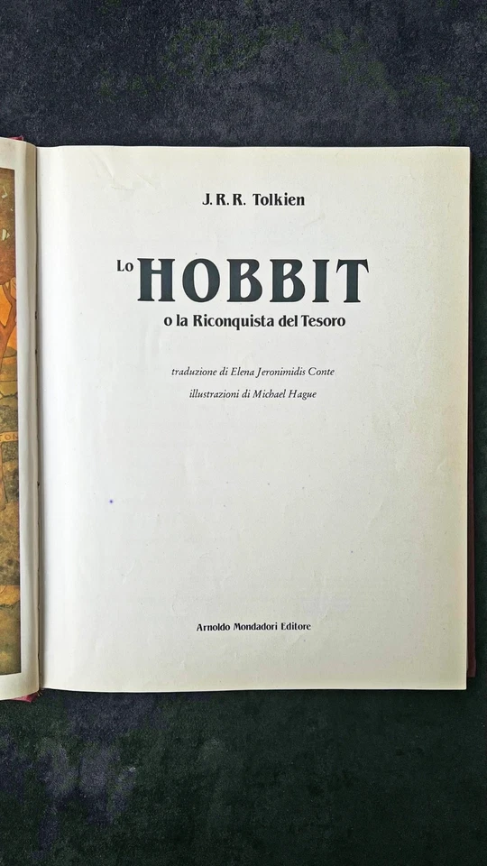 Lo HOBBIT -  J.R.R. Tolkien - Prima Edizione Mondadori 1986 - Immagine 2 di 4