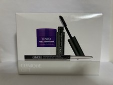 Clinique 3 pcs Makeup Travel Size Deluxe Samples Gift Set Purple/White Box