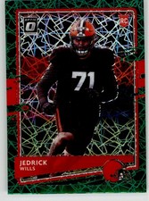 Jedrick Wills 2020 Donruss Optic Green Velocity 119 Cleveland Browns VG Rookie