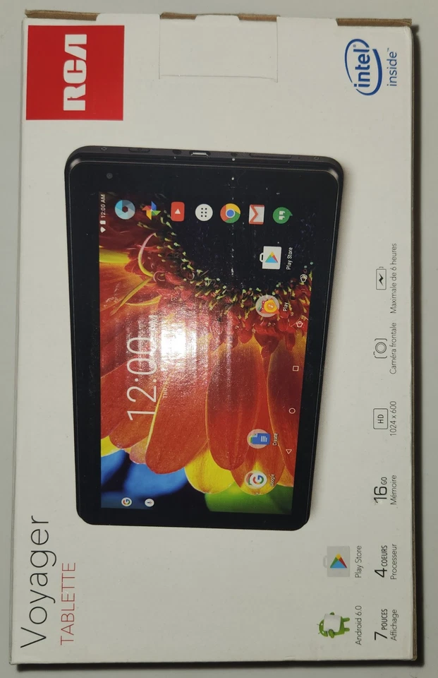 RCA 7" Voyager Tablet 16GB Memory Storage Android Quad Core Black Unsealed NEW - Image 3 of 4