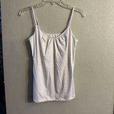 Apt 9 Women  s White Tank Top Size Medium Adjustable Spaghetti Straps