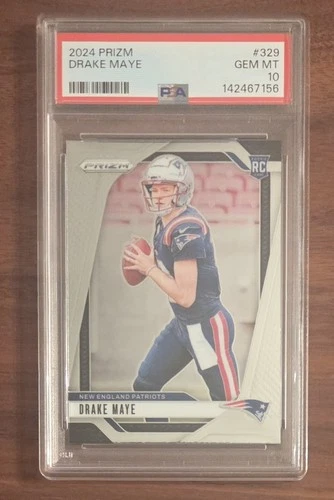 2024 Prizm Rookie Drake Maye Base #329 Patriots RC- PSA 10