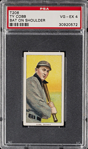 1909-11 T206 Sweet Caporal Ty Cobb Bat on Shoulder PSA 4 