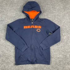 NFL Team Apparel Hoodie Boys Size XL Navy Chicago Bears Full Zip Fleece Jacket
