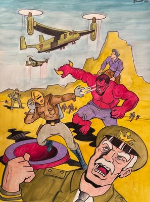 RED HULKATEER  ** MIKE BENNETT'S  ORIGINAL  ART   (2026) 4/5/26  W1