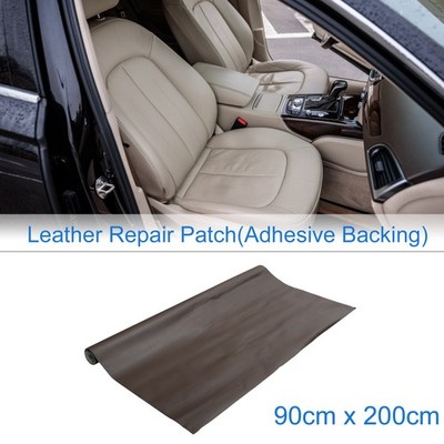 35'' x 79'' Self Adhesive Leather Repair Patch Tap for Car Seat Sofa Trim Coffee