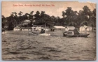 K53/ Lake Mount Dora Florida Postcard c1910 Lake Dora Bluff Boats 311