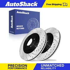 Front Drilled Slotted Brake Rotors for Lincoln MKX 2007-2015 Ford Edge V6