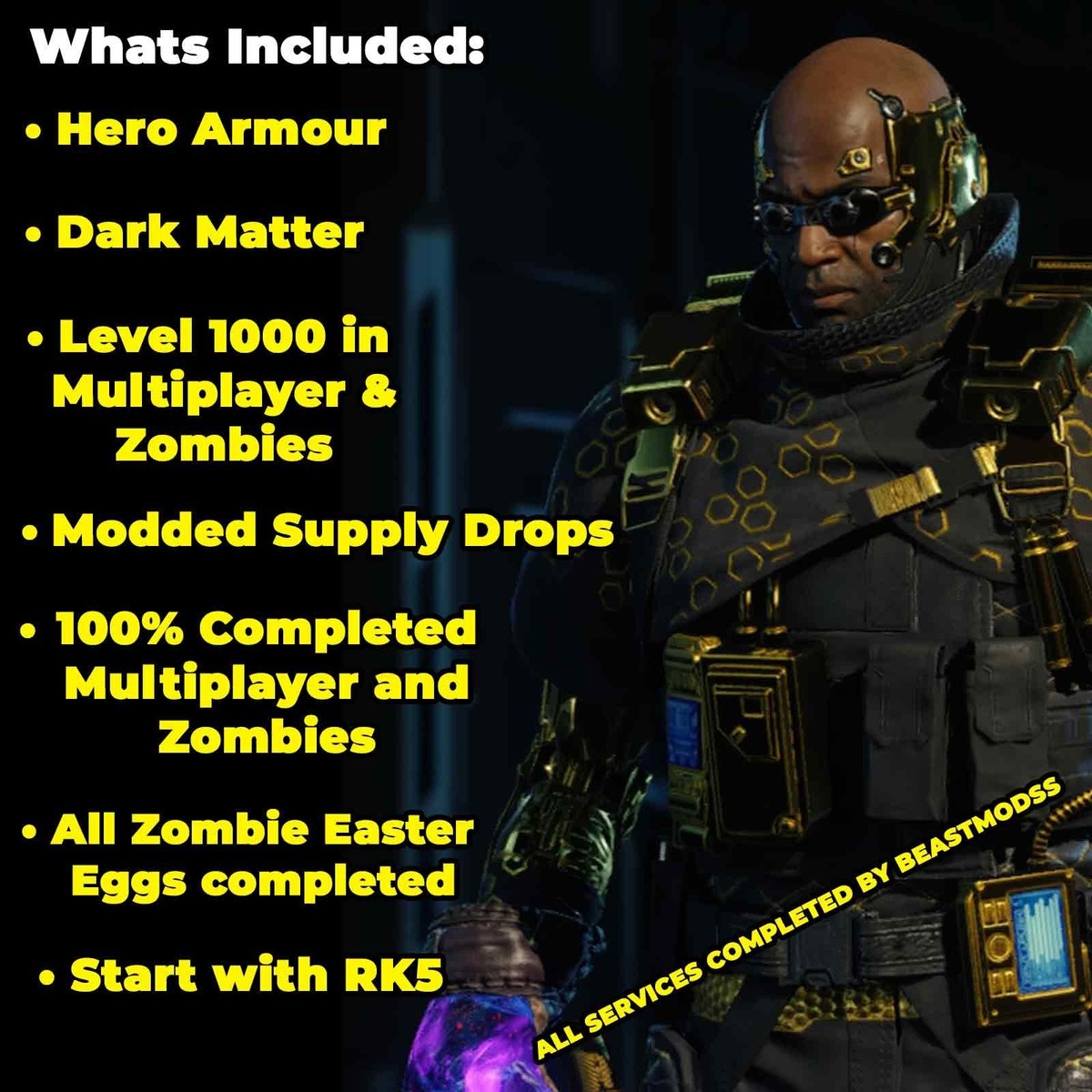 CHEAP BLACK OPS 3/BO3 LEVEL 1000 MULTIPLAYER + ZOMBIES + UNLOCK