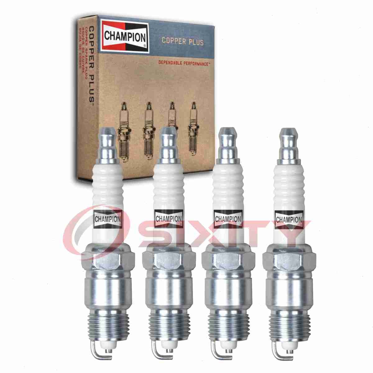 4 pc Champion Copper Plus 25 Spark Plugs for TR14PRU RV17YC R45TS R44TS dh