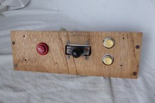 Vintage VIDEO ARCADE GAME CONTROL PANEL with Joystick + Fire & Selector Buttons