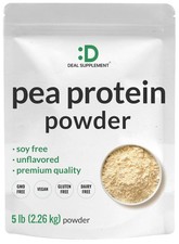 Fitness Reality Unflavored Pea Protein Powder, 5lbs – Premium North American Grown Peas &#