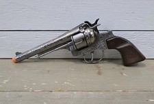 Gonher No. 122 Western Revolver Toy Cap Gun Diecast Brown Grip Vintage