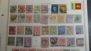 Stampsweis Ceylon stamp collection on Minkus pages est 430 stamps to 94