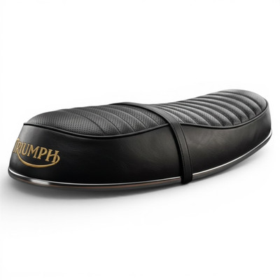 Triumph Bonneville T100 T120 Custom Seat Black Retro Cafe Racer Saddle 2016-2025