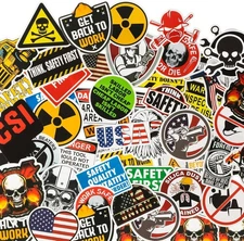 Outus 300 Pieces Hard Hat Stickers Funny for Tool Box Multicolor 