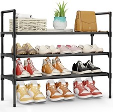 Kitsure Shoe Rack - 3-Tier Shoe Organizer, Shoe Rack for Closet, Entryway, Bedro