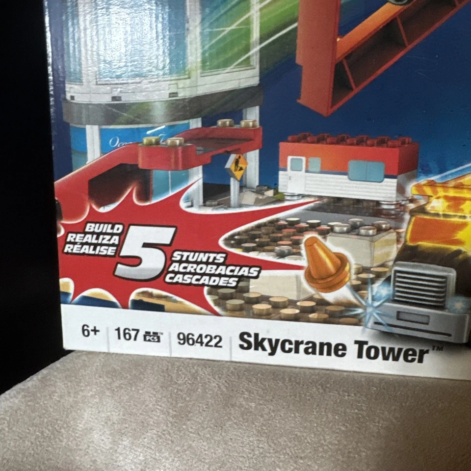 Mega Bloks Streetz Skycrane Tower 96422 New In Box Lights 5 Stunts City - Image 2 of 4