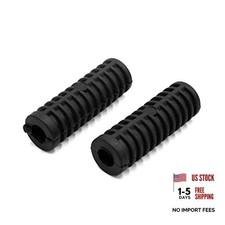 1 Pair 12mm 15mm Inner Diameter Rubber Nonslip Footrest Pedal Foot Peg Black
