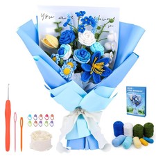 Crochet Kit, Flower Bouquet Crochet Kit for Beginners, Crochet Bouquet Kit Ro...
