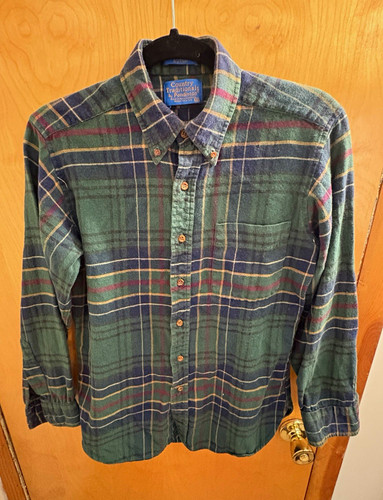 Pendleton Country Traditionals Plaid Flannel Button-Down Shirt Pockets M