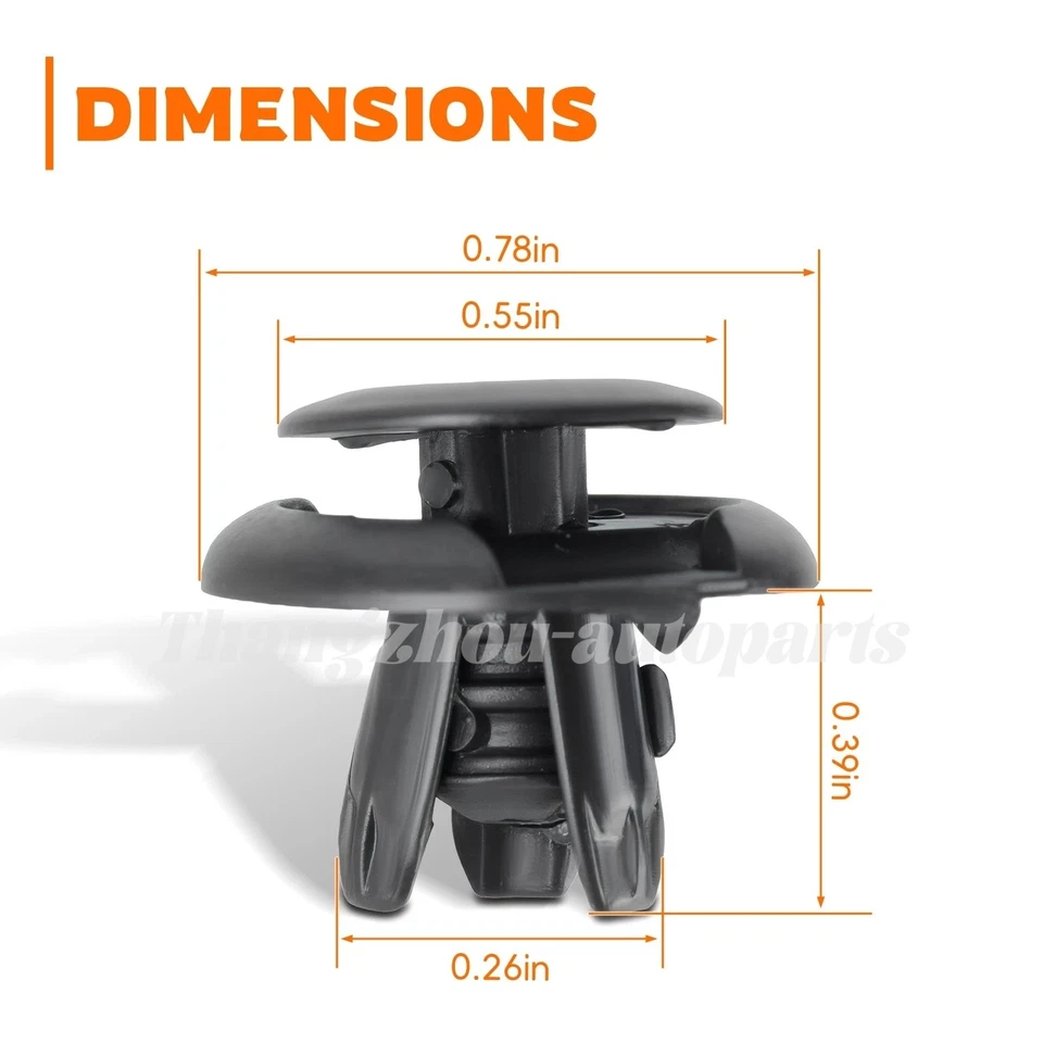100 piezas sujetador de revestimiento de guardabarros remache clips de empuje retenedor para Toyota Camry Corolla Foto 2 de 4