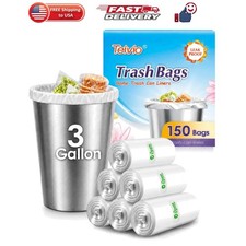 Bolsas de basura transparentes pequeñas de 3 galones 150 unidades bolsas de basura sin perfume