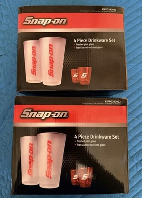 snap-on tools promotion drinkware glass new 8PC collectible cup