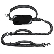 Hands Free Dog Leash with Waterproof Pouch, Adjustment Bungee Leash with Dual...