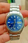 Faulty -Vintage Seiko 5 Auto Blue Dial Men's Watch 7009 Day/Date 17 Jew