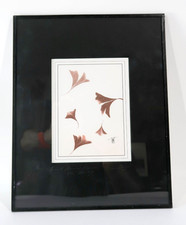 Katsumi Sugita Sumi-e Art Framed "Quiet Woods Express The Ginkgo" Signed Japan