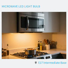 LED Microwave Light Bulb under Hood 40W Equivalent-125V E17 Bulb Dimmable for...