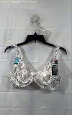 Bali Women's Minimizer Underwire Bra White Grey Floral Comfort Straps NWT 36D
