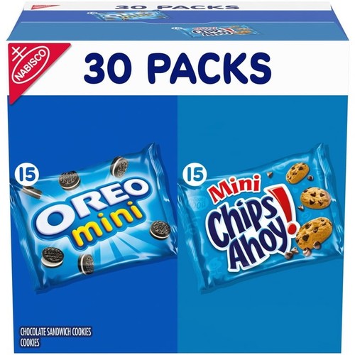 Paquete Variedad Galletas Favoritas de la Multitud Nabisco, Oreo Mini, Chips Ahoy, 30 Snack - Imagen 1 de 3