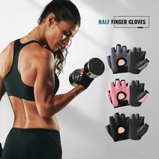 Women s Half Finger Gym Gloves Breathable Anti-Slip Weight Lifting Cycling Yoga