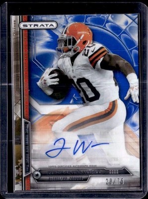 2014 Topps Strata #109 Terrance West Autographs Sapphire #/75