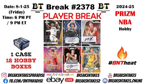 Lindy Waters III 2024-25 Prizm NBA Basketball Hobby Case 12 Box Break #2378