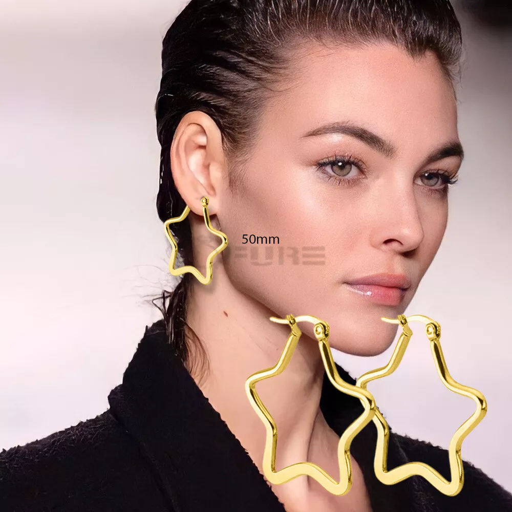 Big gold 2024 plated earrings