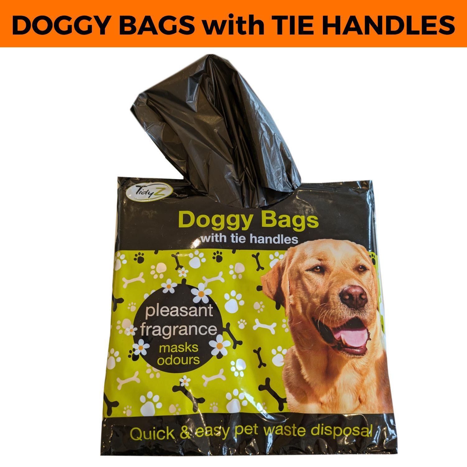 Doggy Bags - 150 Dog Poo Bag W/ Tie Handles Strong Fragranced Waste TidyZ