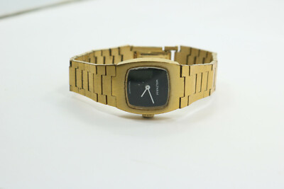Vintage Ladies Waltham Swiss Made Black Dial All Gold  display picture 1
