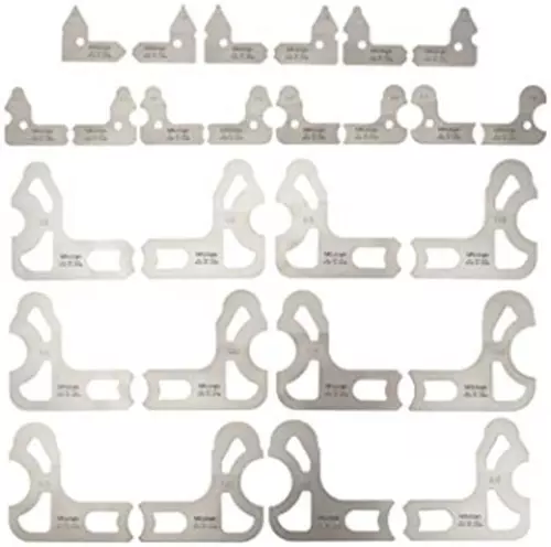Mitutoyo 186-902, Radius Gage Set, 26 Leaves, 0.5mm to 13mm by 0.5mm, +Free Ship