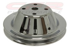 Fits 1969-85 Chevy Sb Small Block Chrome Steel Water Pump Pulley Long 1 Groove Fits 1969-85 Chevy Sb Small Block Chrome Steel Water Pump Pulley Long 1 Groove